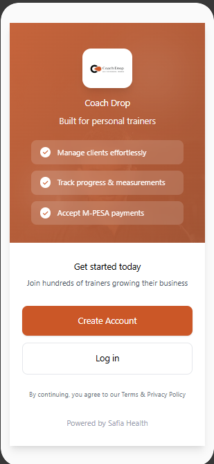March Coach Drop Landing Page for Coach Drop